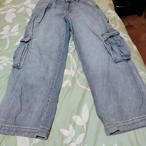 Wild Fable Denim Cargo Flare Jeans